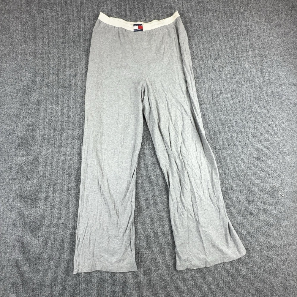 Tommy Hilfiger Pajama Pants Mens Medium Gray Cotton Jersey Lounge Sleepwear